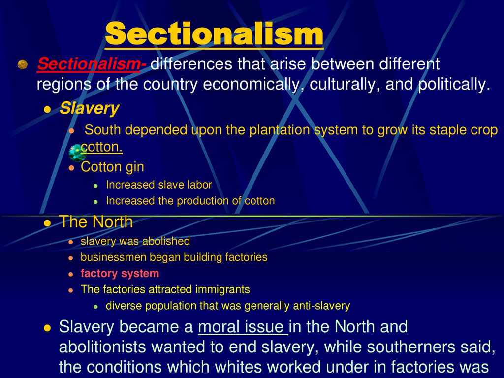Compare the economic development in different regions (the South the