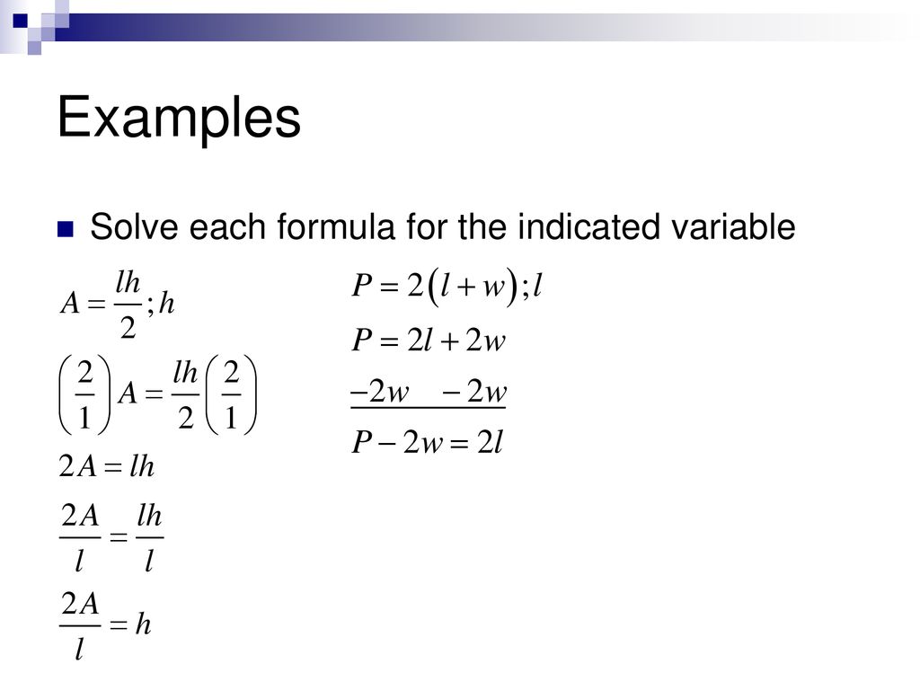 Formulas ppt download
