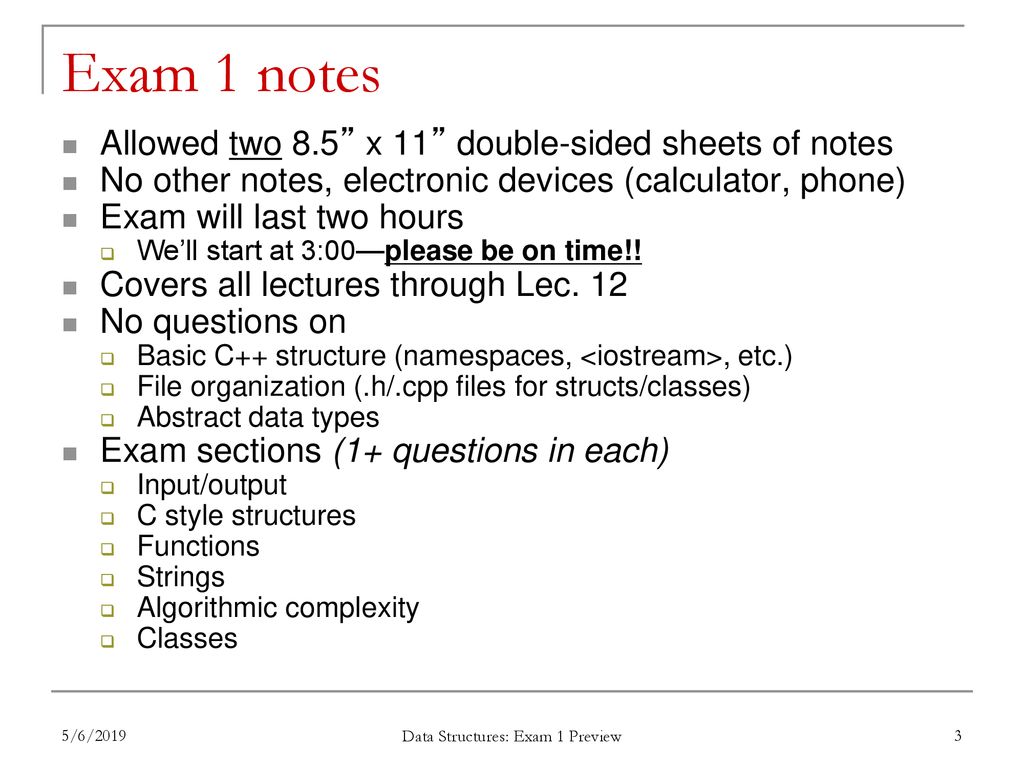 Instructor: Dr. Michael Geiger Spring 2019 Lecture 13: Exam 1 Preview ...