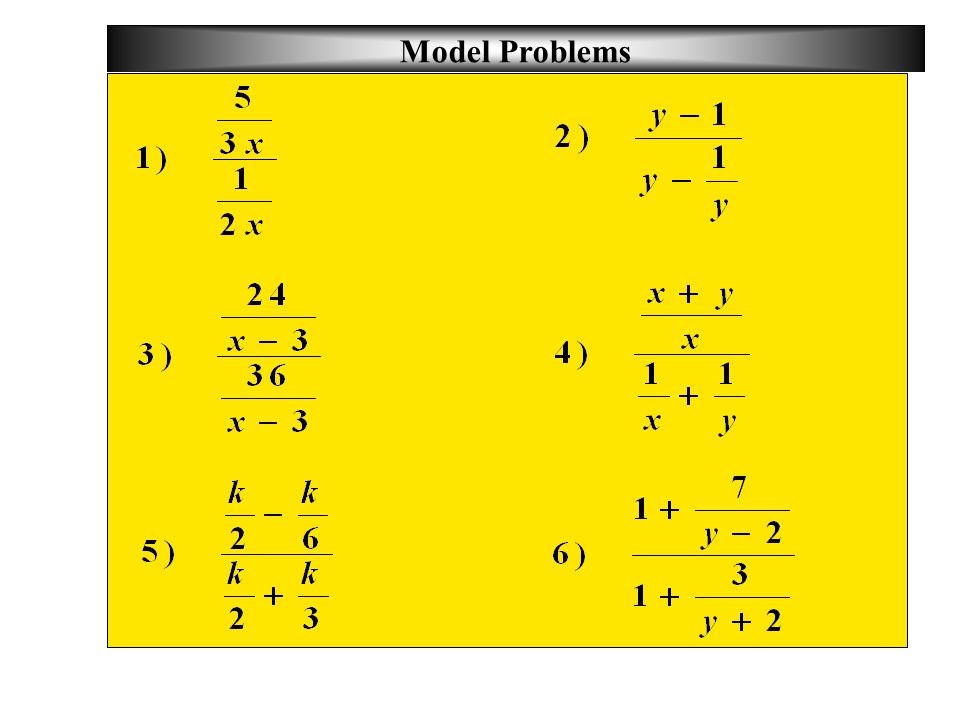 Model Problems