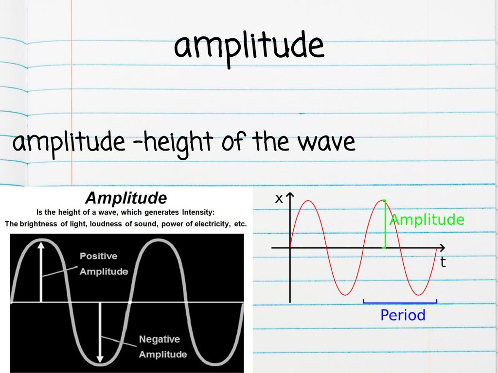 amplitude amplitude -height of the wave
