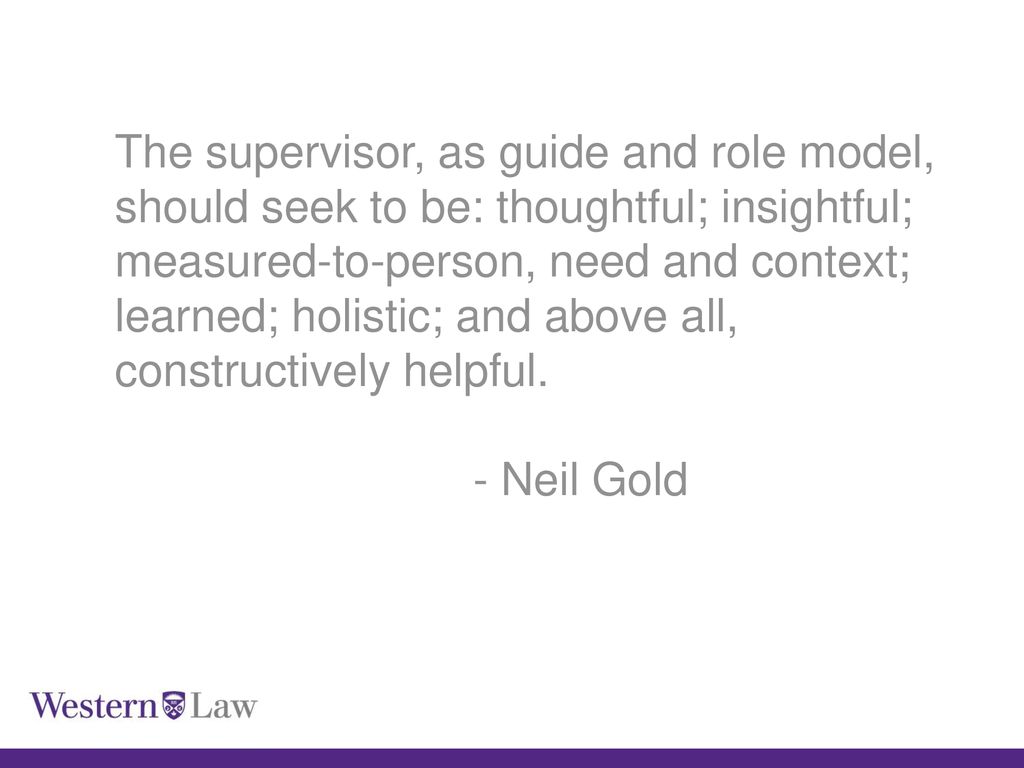 What We Really Want Students to Learn Supervision in the Clinic Setting