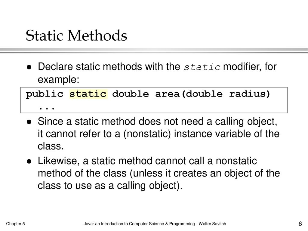 More About Objects and Methods Chapter 5 Programming with Methods - ppt ...