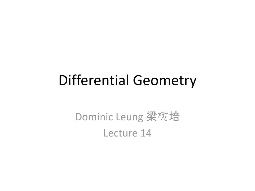 Differential geometry ppt download
