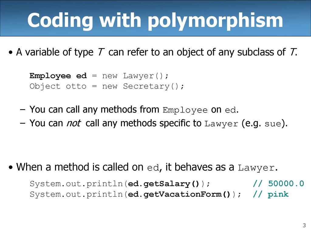 CSE 143 Lecture 23 Polymorphism; the Object class read - ppt download