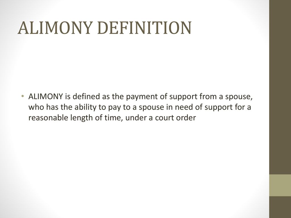 ALIMONY AND CHILD SUPPORT - ppt download
