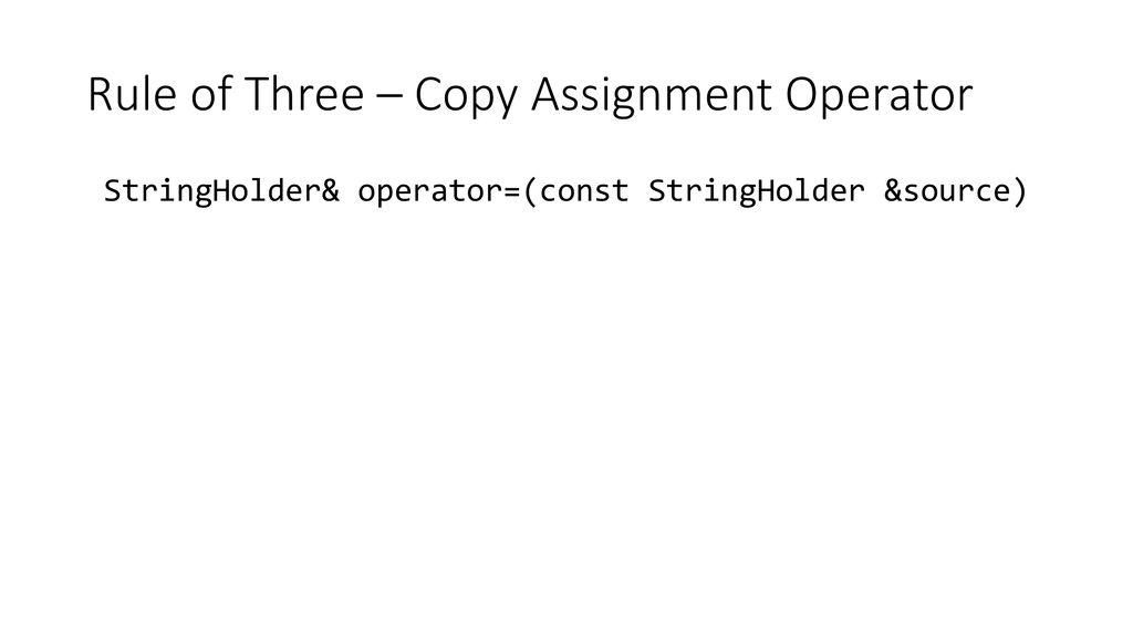 copy assignment operator const member