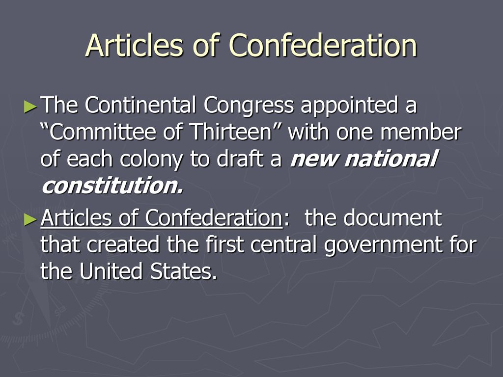 The Articles of Confederation - ppt download