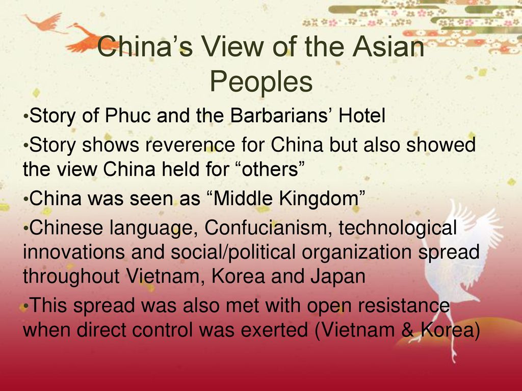 China’s View of the Asian Peoples