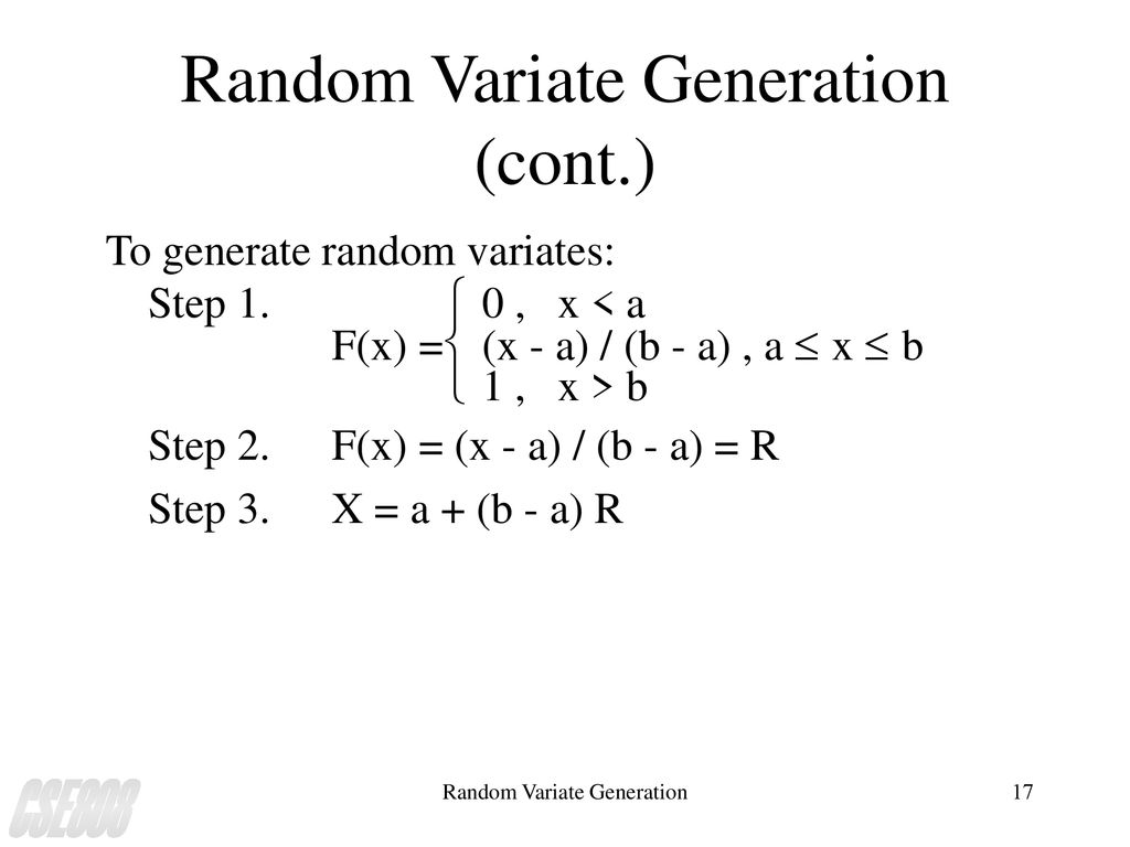 Random Variate Generation Ppt Download