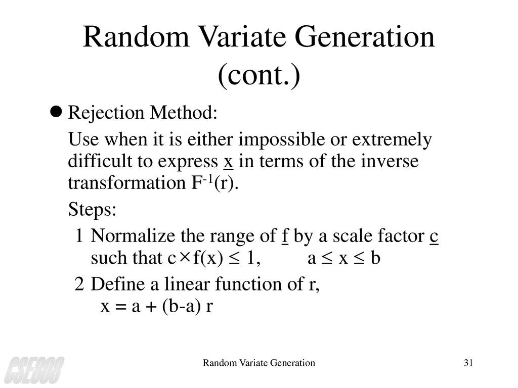 Random Variate Generation Ppt Download