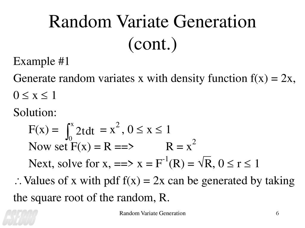 Random Variate Generation Ppt Download