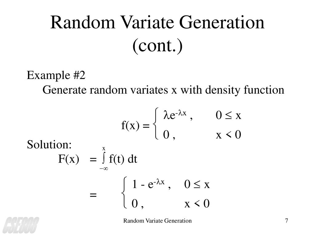 Random Variate Generation Ppt Download