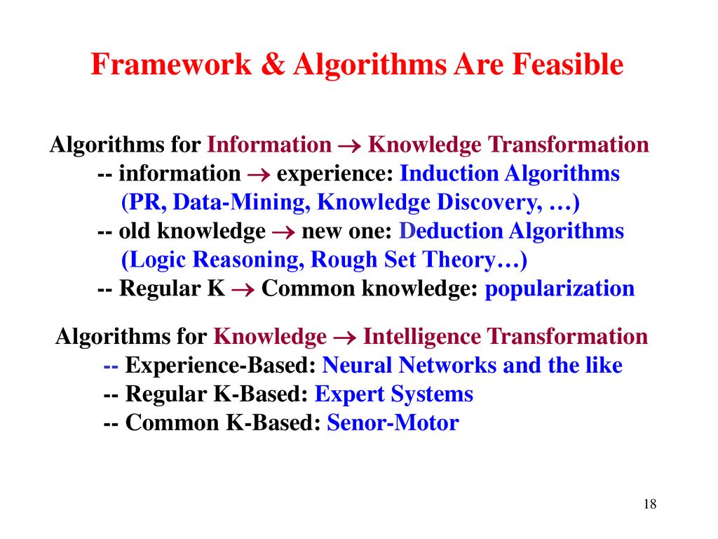 Framework & Algorithms Are Feasible