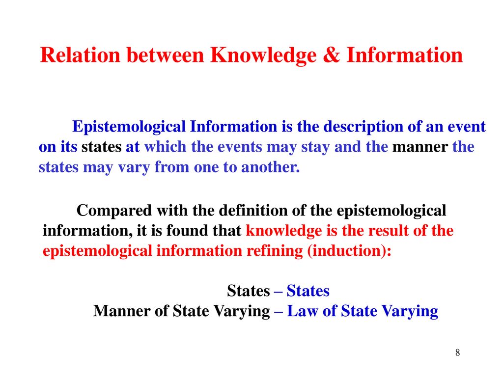 Relation between Knowledge & Information