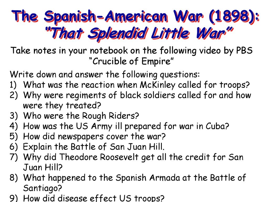 Cuba. - ppt download In Spanish American War Worksheet