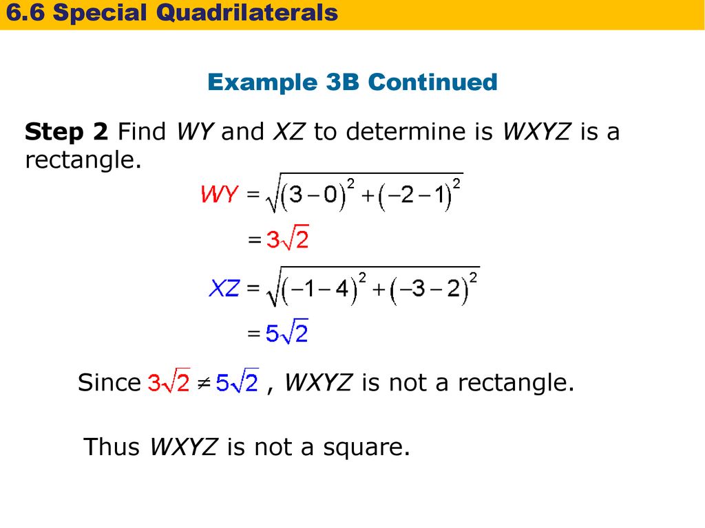 6.6 Special Quadrilaterals