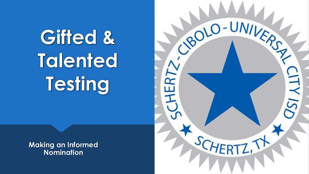 Gifted & Talented Testing ppt download