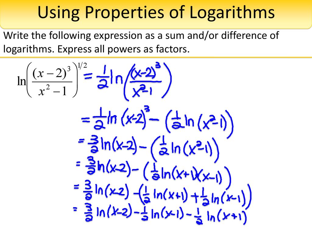 16.16 Properties of Logarithms - ppt download