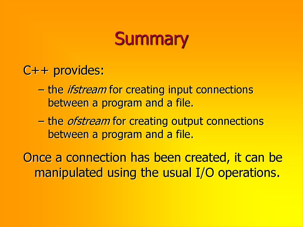 ifstreams and ofstreams ppt download