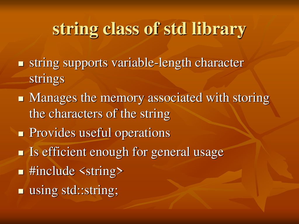 Std Library of C ppt download