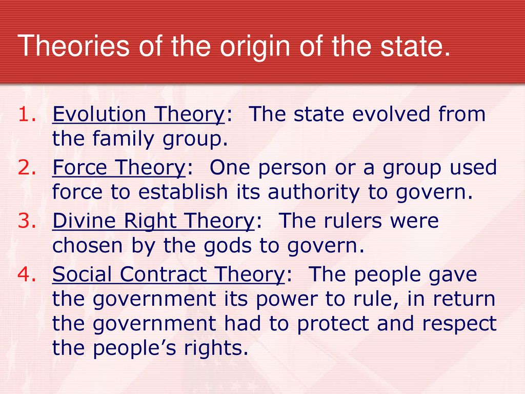 4 theories of the origin of the state
