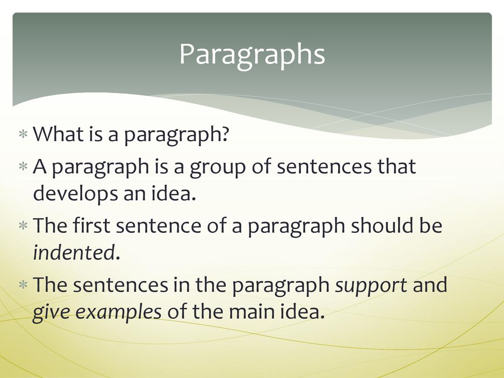 Writing Paragraphs. - ppt download