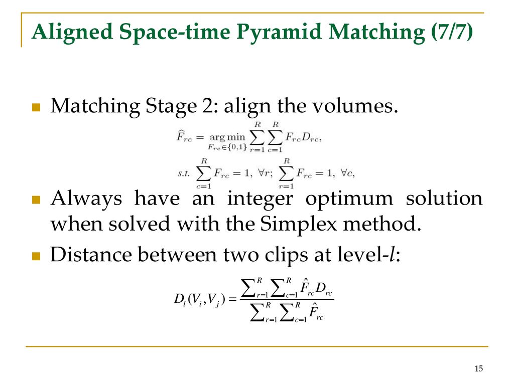 Aligned Space-time Pyramid Matching (7/7)