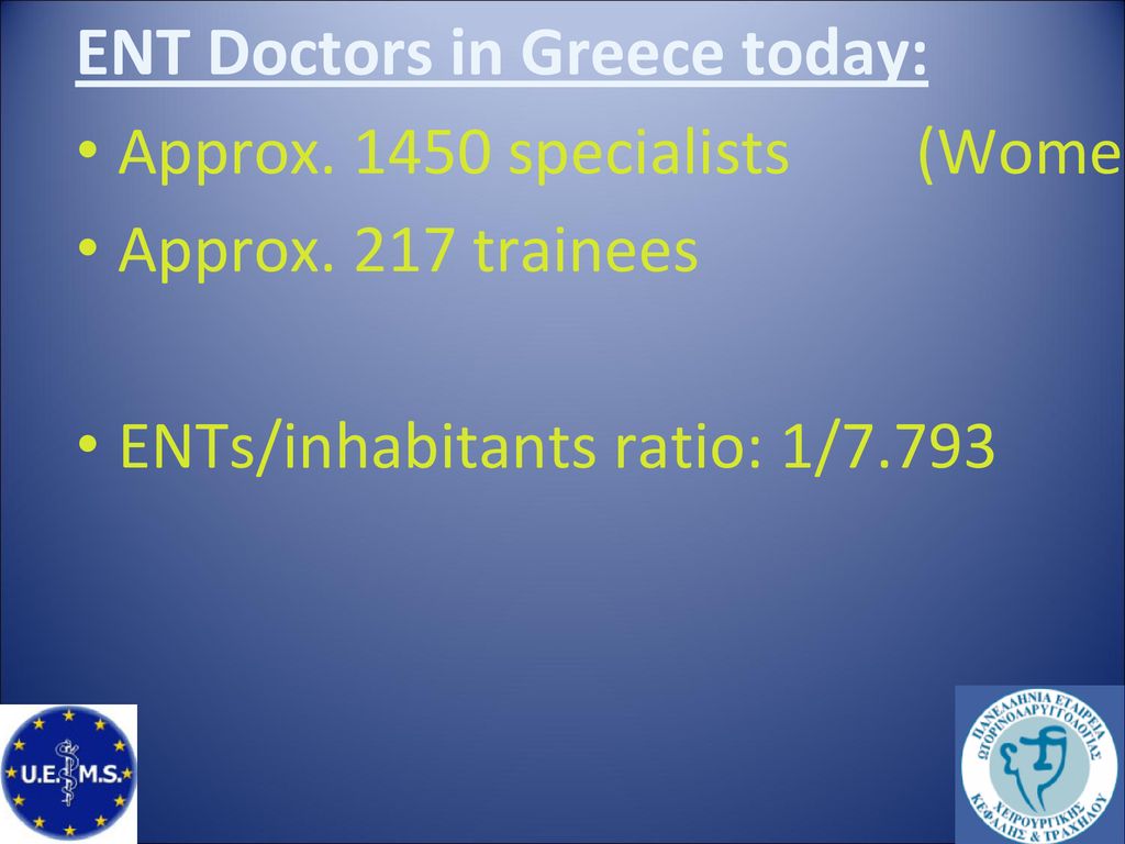 ENT Doctors in Greece today: