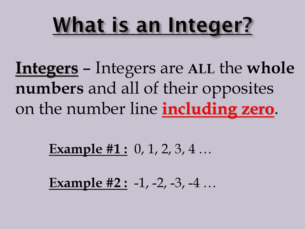 Introduction to Integers - ppt download