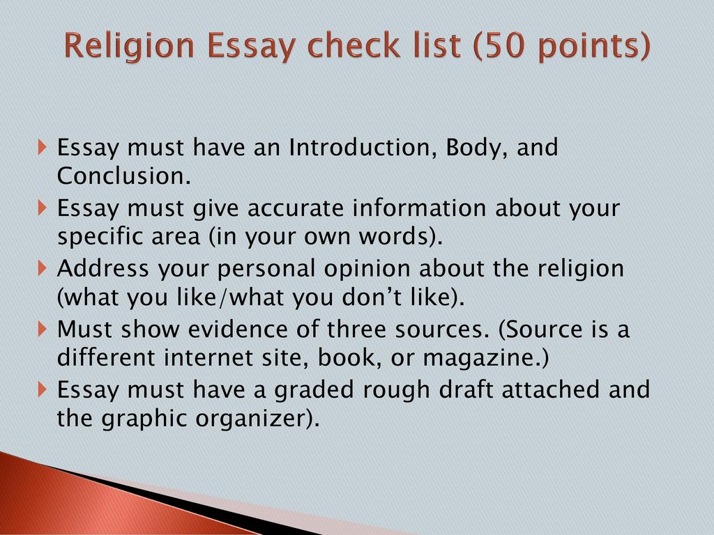 religion essay introduction