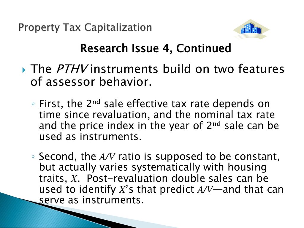 Property Tax Capitalization ppt download
