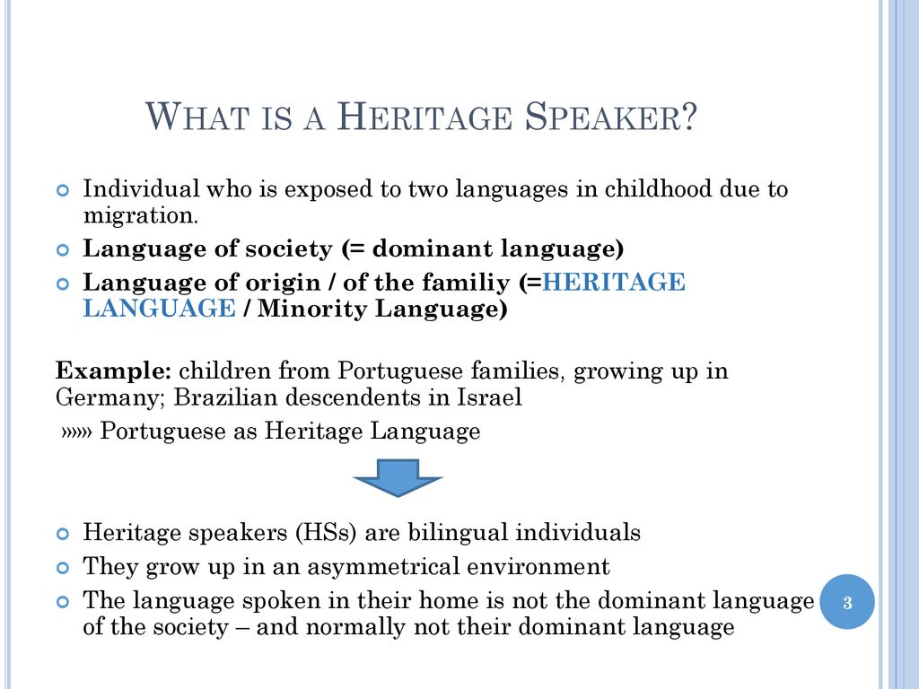 Issues in learning and teaching a heritage language - ppt download