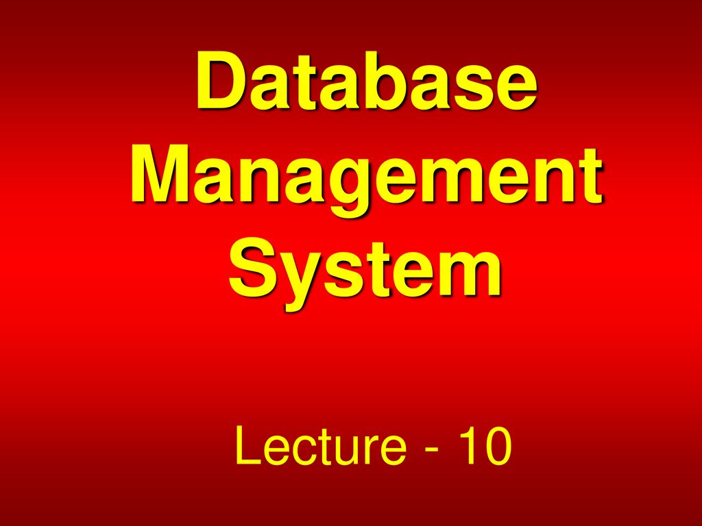 Database Management System - ppt download