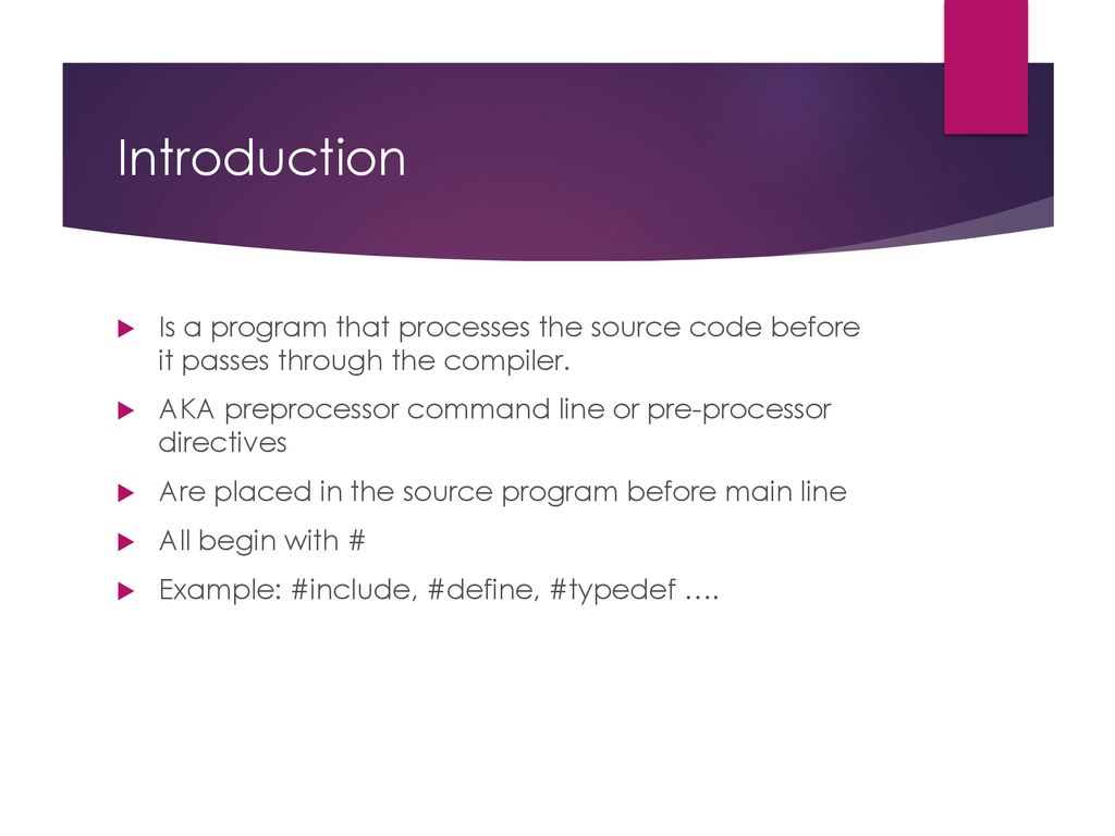 Chapter 11: The Preprocessor - ppt download