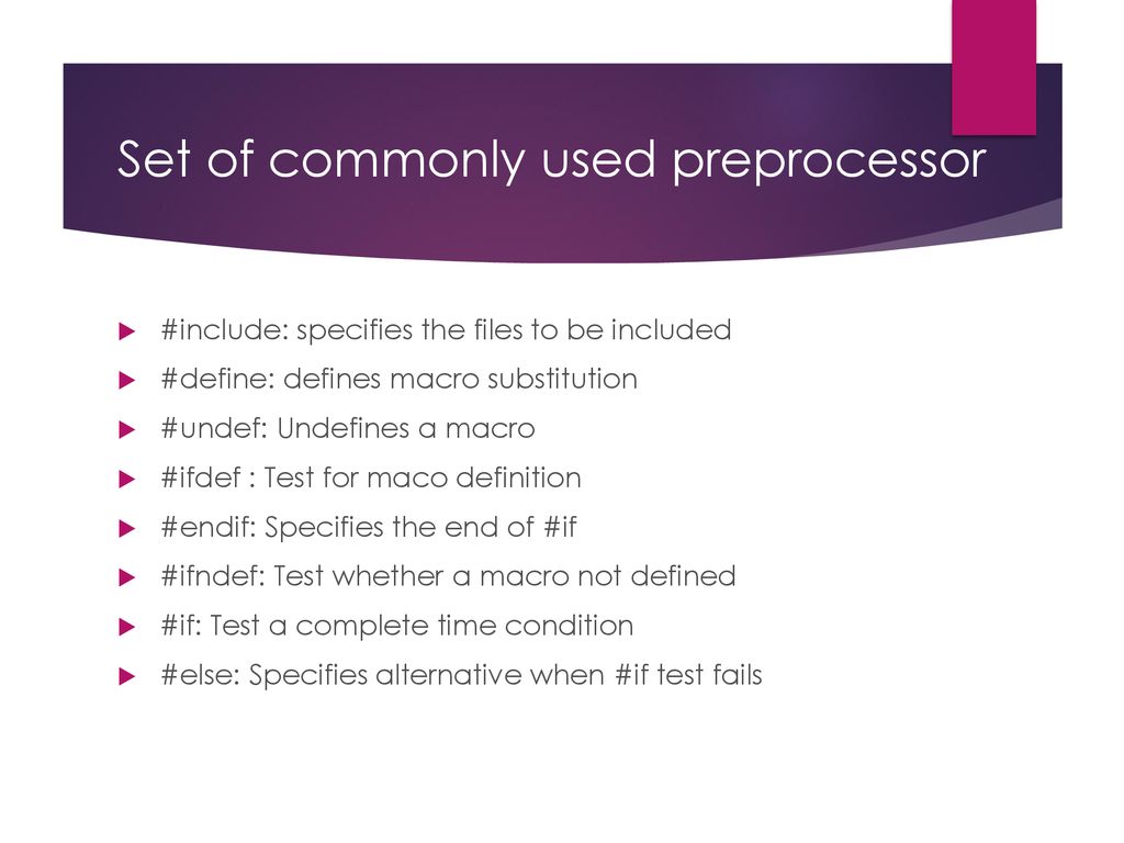 Chapter 11: The Preprocessor - ppt download