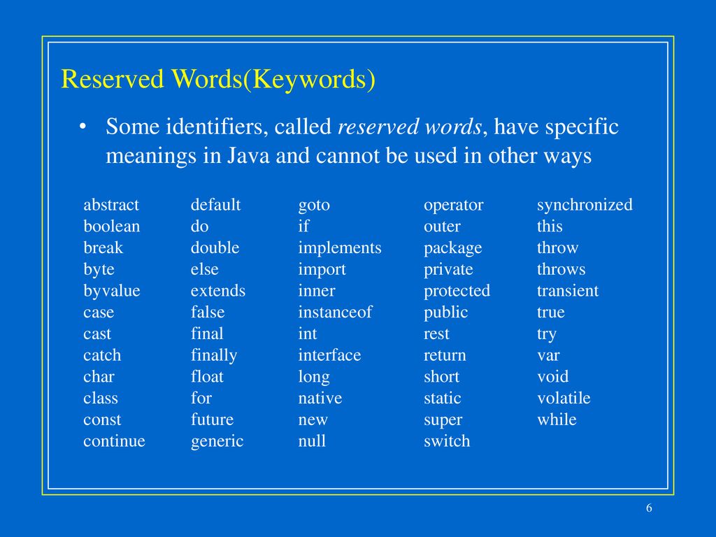 Chap 2. Identifiers, Keywords, and Types - ppt download
