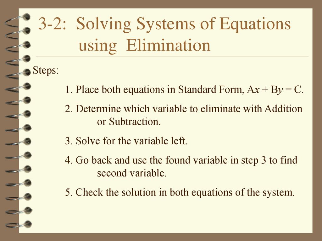 Solving System of equations: susbstions pdf.