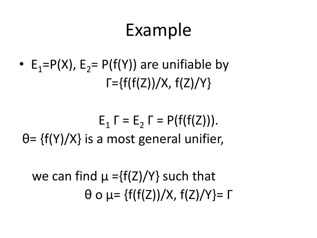 Chapter 4 Prolog Substitution Unification And Resolution Ppt Download