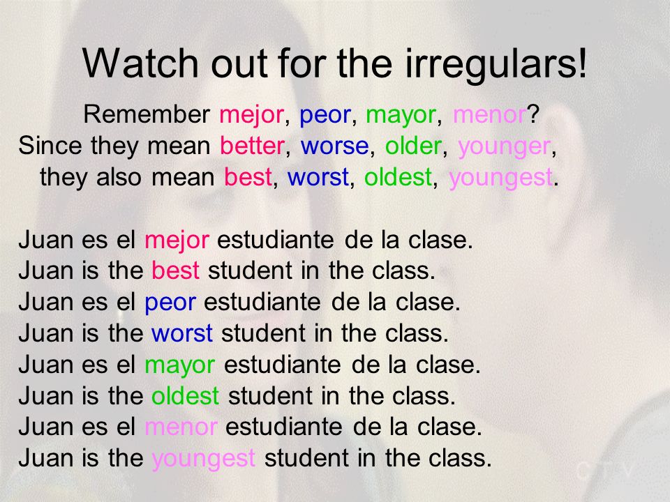 Watch out for the irregulars!