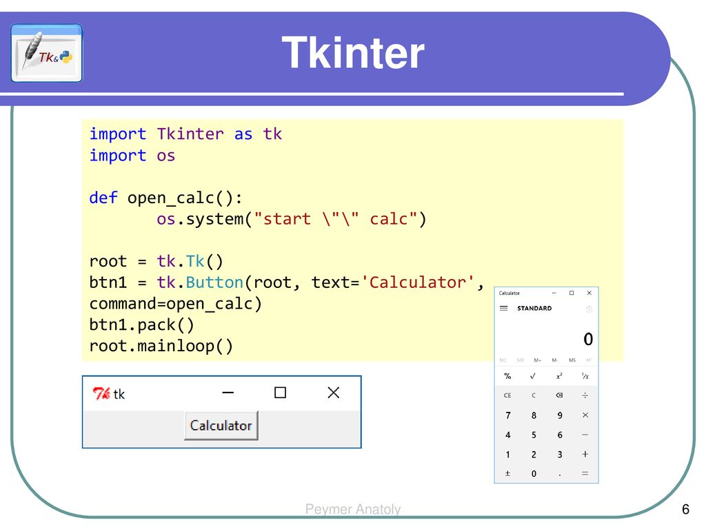 Python tkinter button