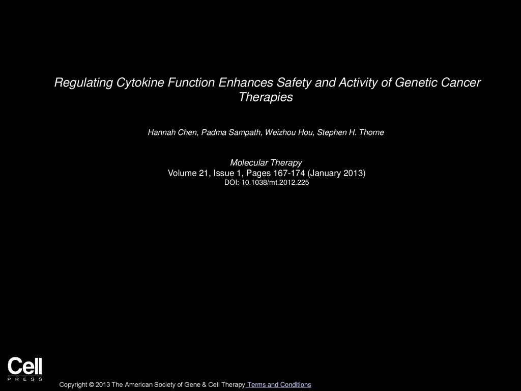 Hannah Chen, Padma Sampath, Weizhou Hou, Stephen H. Thorne Biology Diagrams