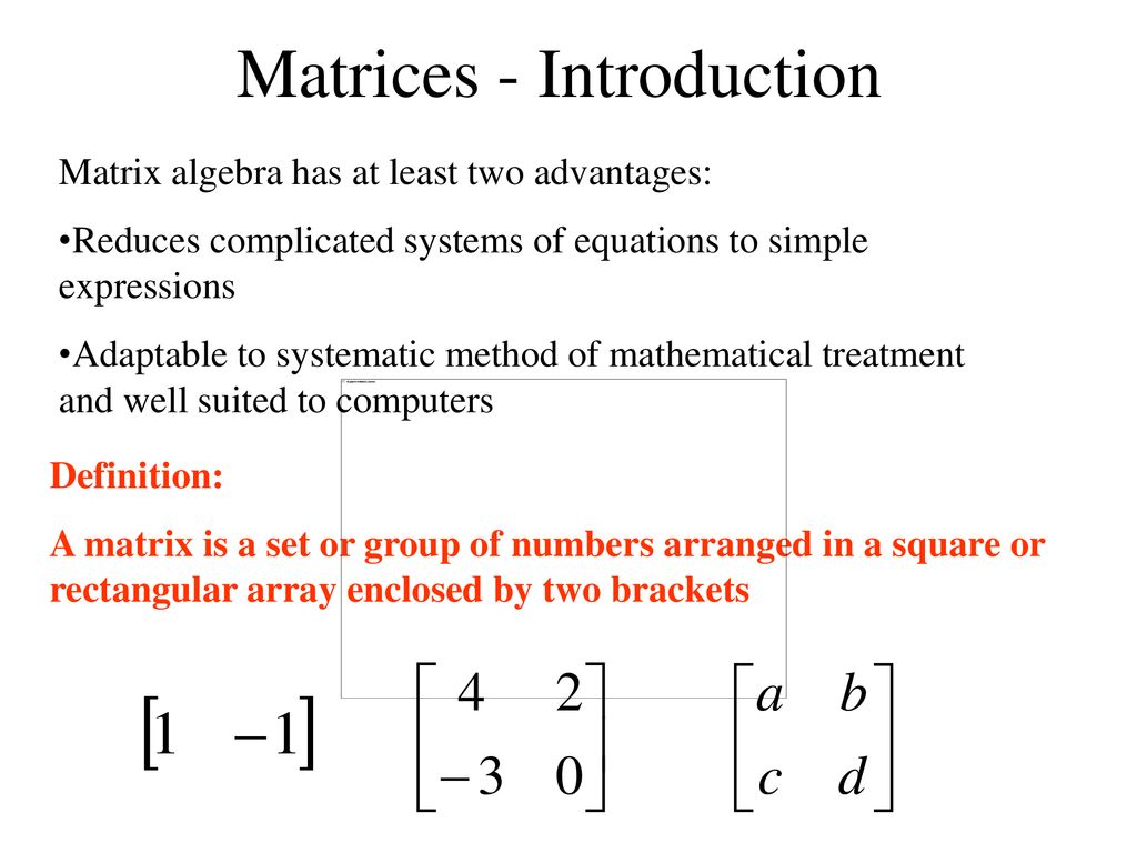 Matrices introduction ppt download