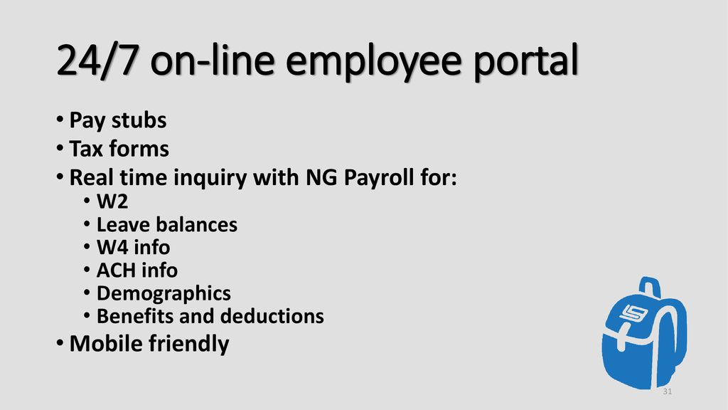 24/7 on-line employee portal