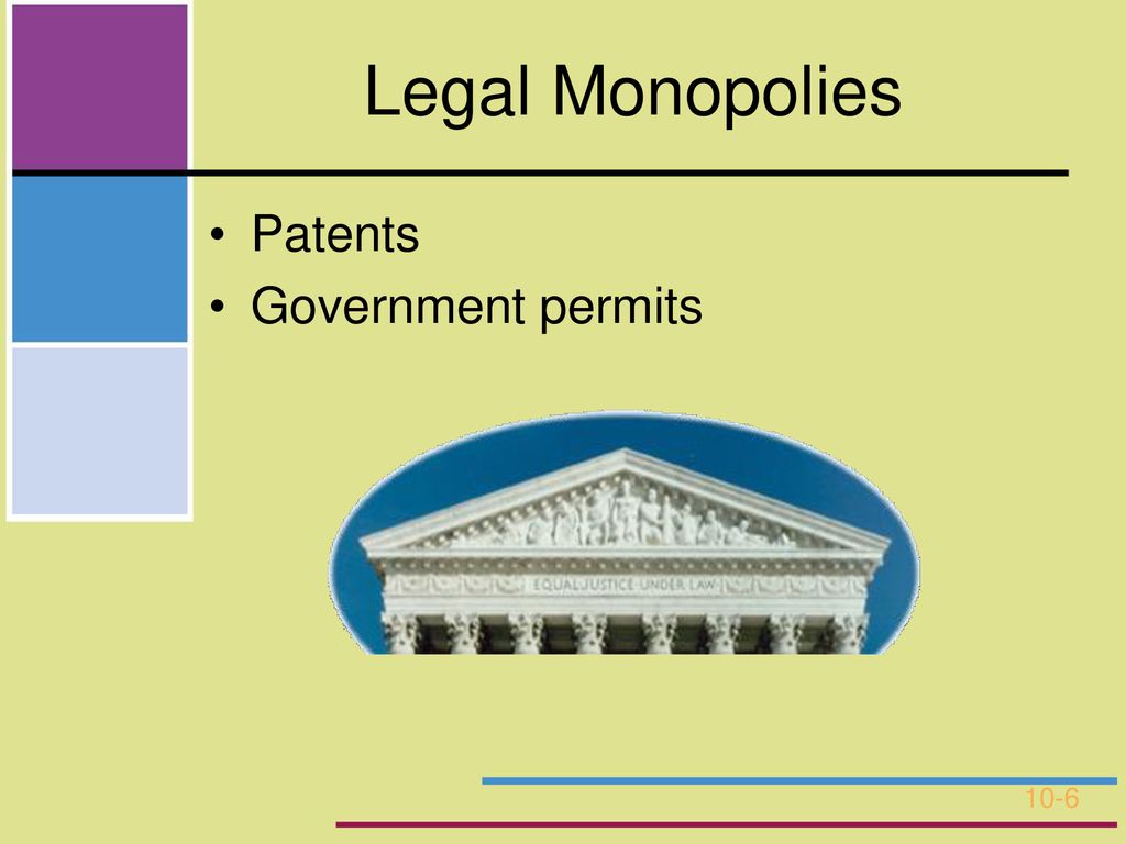 Legal Monopolies Patents Government permits