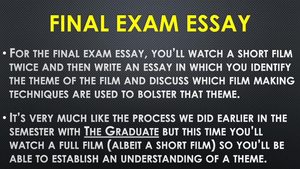 english 255 final exam essay topics