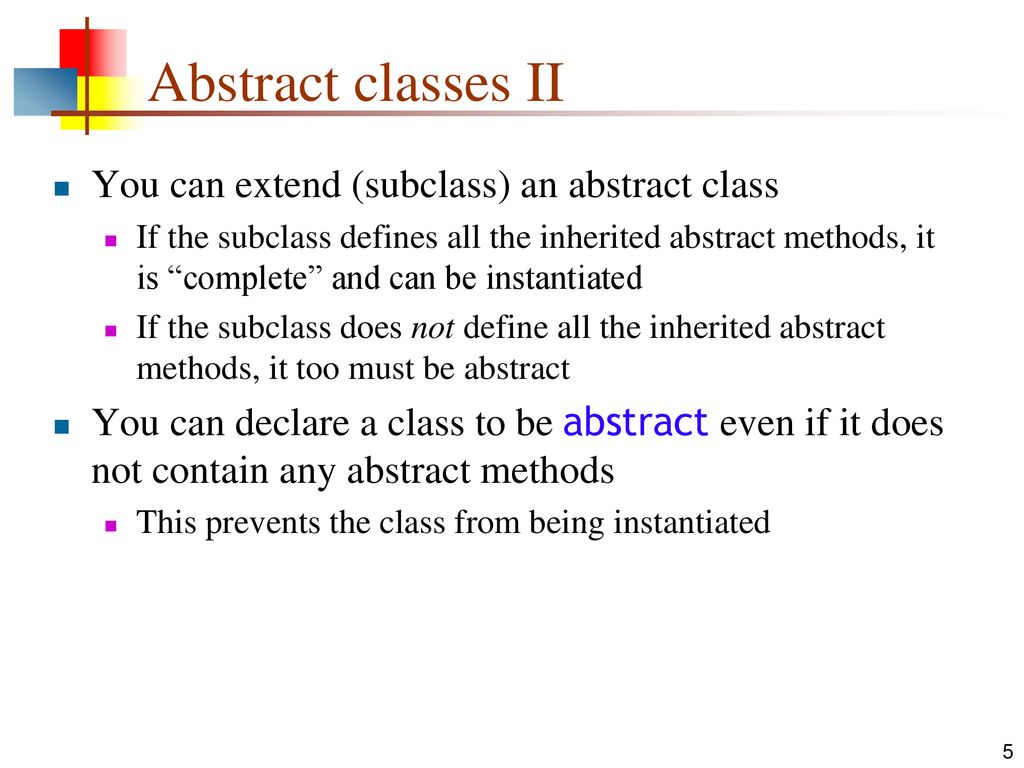 Abstract Classes And Interfaces Ppt Download