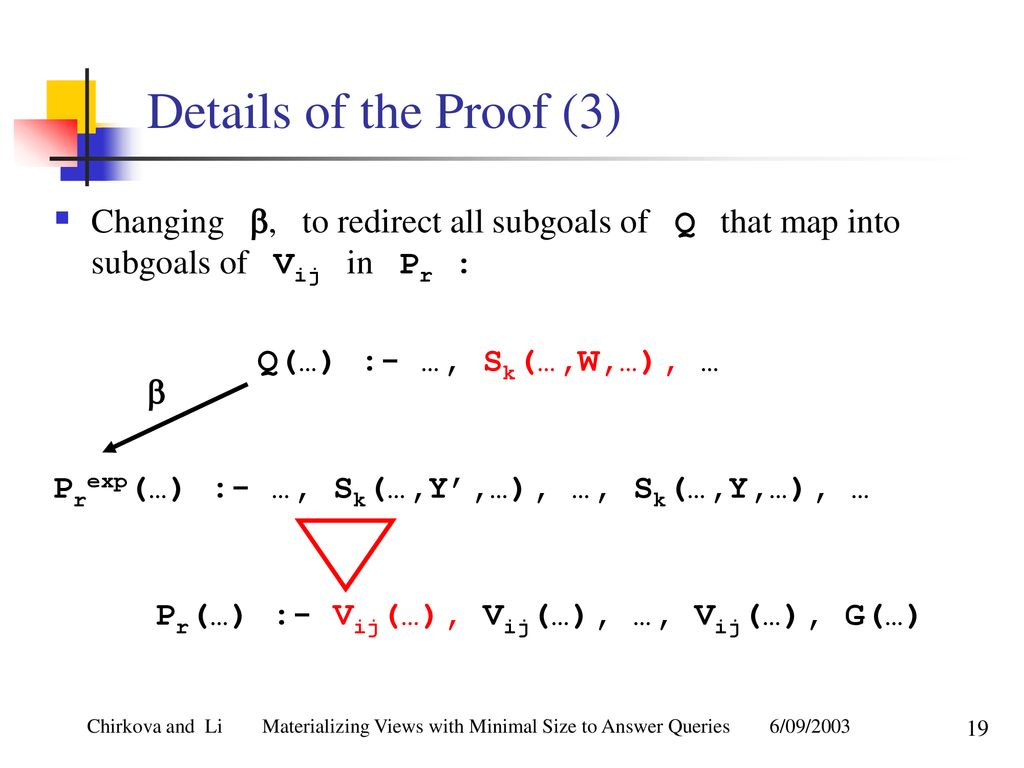 Materializing Views With Minimal Size To Answer Queries Ppt Download