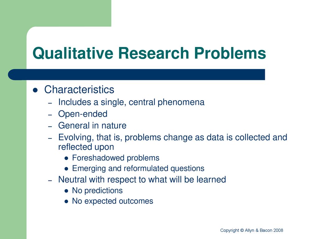 qualitative research problems