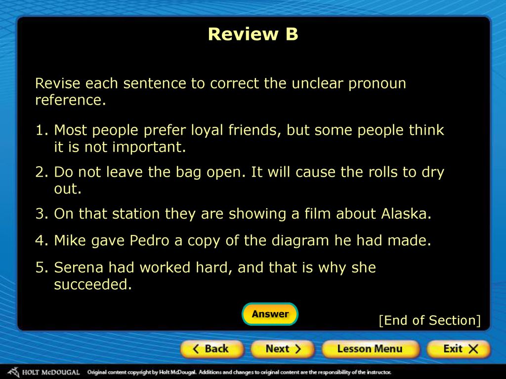 Using Clear Pronoun Reference ppt download